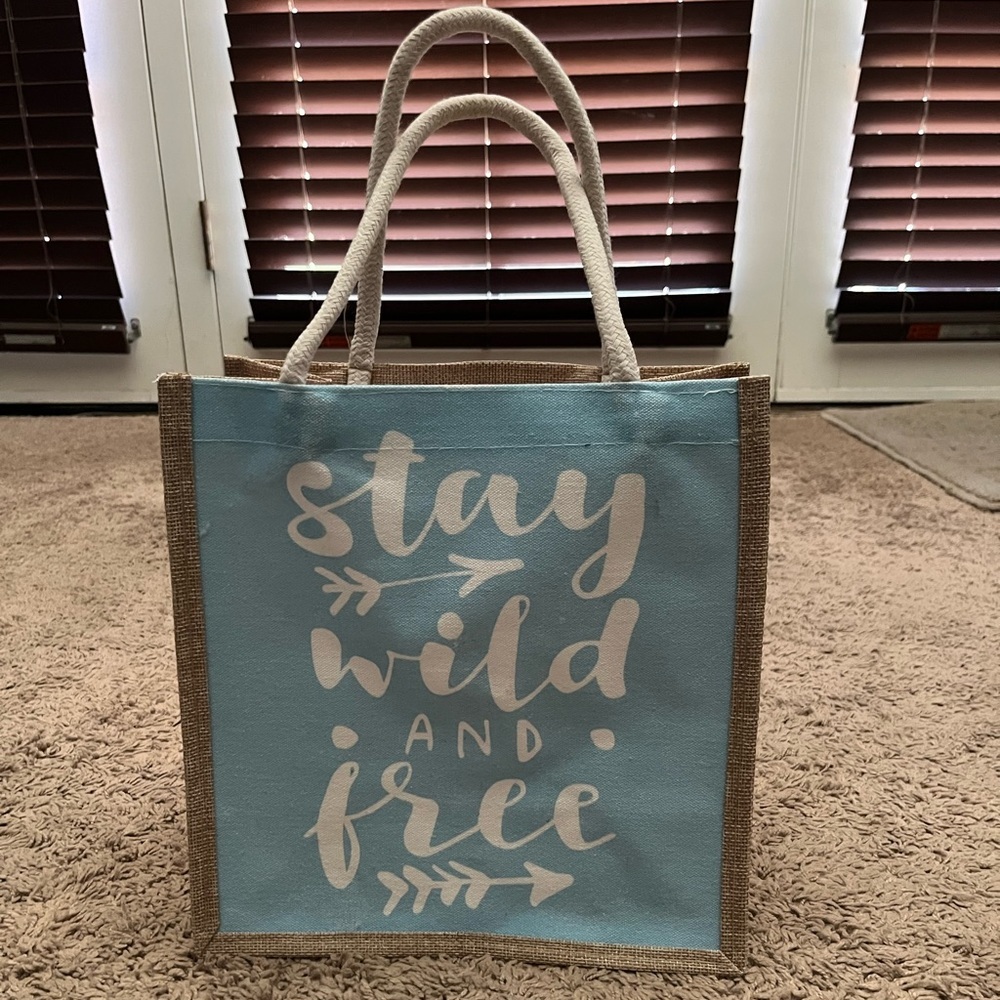 Burlap affirmation Tote Bag